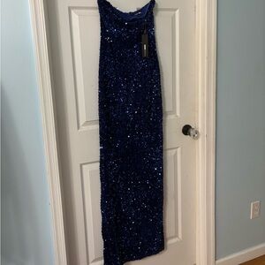 NWT Elegant Blue Sequin Dress